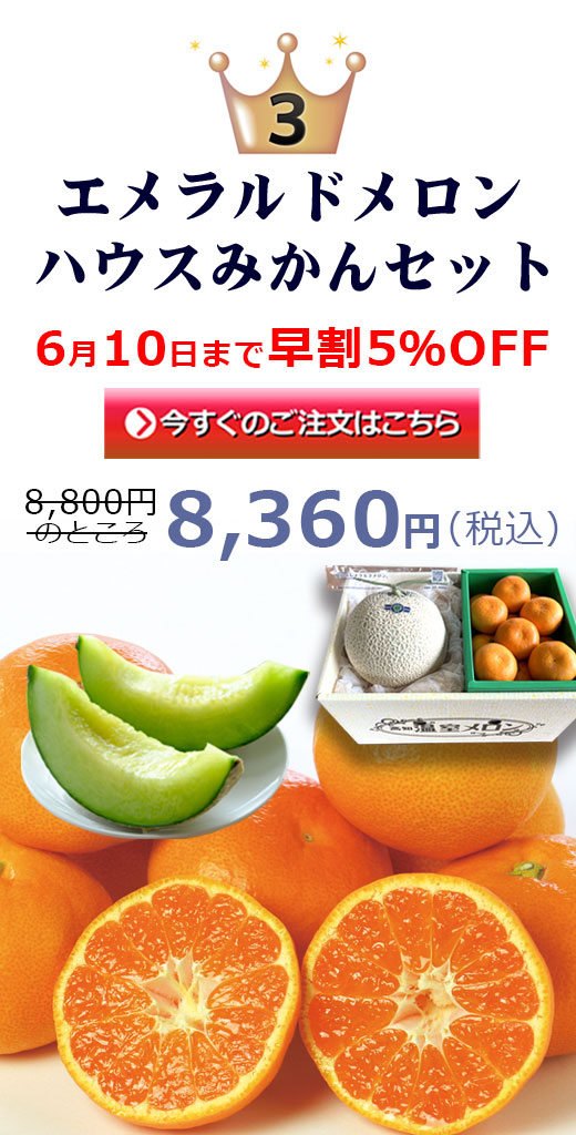 エメラルドメロンとハウスみかんのセット