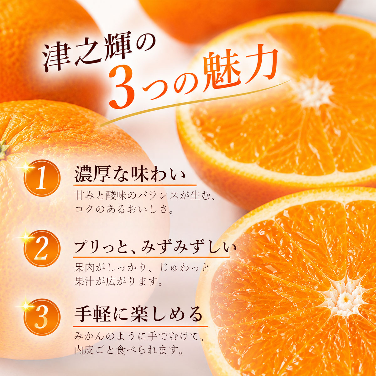 津之輝の3つの魅力
